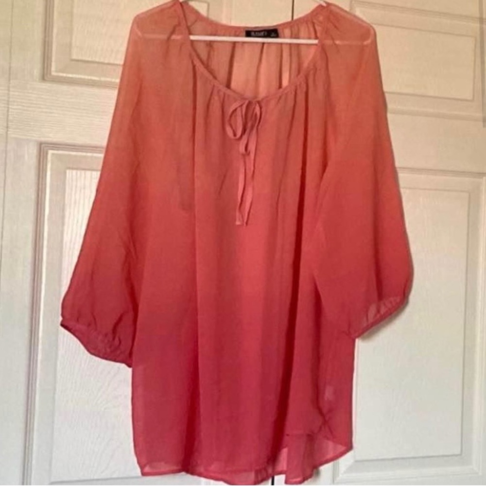 SEMI-SHEER BLOUSE TOP